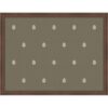 Kate and Laurel Framed Fabric Magnetic Board 26 x 20, Green Botanical Block Print Printed Linen Casual Transitional Bulletin Board for Use as a Vision Board or Wall Organization, Florence Medium Brown