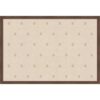 Kate and Laurel Framed Fabric Magnetic Board 38 x 26, Beige Botanical Block Print Printed Linen Casual Transitional Bulletin Board for Use as a Vision Board or Wall Organization, Florence Medium Brown