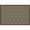 Kate and Laurel Framed Fabric Magnetic Board 38 x 26, Green Botanical Block Print Printed Linen Casual Transitional Bulletin Board for Use as a Vision Board or Wall Organization, Florence Medium Brown