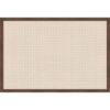 Kate and Laurel Framed Fabric Magnetic Board 38 x 26, Mini Gingham Neutral Linen Printed Linen Casual Transitional Bulletin Board for Use as a Vision Board or Wall Organization, Florence Medium Brown