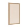 Kate and Laurel Oakhurst Rectangle Framed Linen Fabric Pinboard, 15 x 24, Light Tan, Traditional Bulletin Board with Stepped Profile for Motivational Vision Board or Wall Organization
