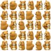 Kathfly 30 Pcs Mini Rubber Beaver Figurines Cute Small Beaver Animal Desk Stress Toy Bulk Back to School Classroom Exchange Gifts for Kids Students Teacher Birthday Halloween Christmas Party Favor