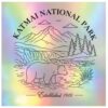Katmai National Park Minimalistic Design Holographic Souvenir Vinyl Sticker (4-Inch)