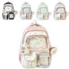 Kawaii Ita Backpack with Clear Pocket & Pin Display, Cute Backpack Y2k