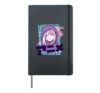 Kawaii Manga Girl Gift for Anime Fan Hardcover Journal, Black