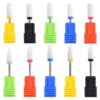 KAZIPOP 10Pcs Ceramic Nail Drill Bits Set, 3/32" Ceramic Safety Bits