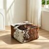 KBZSlyn Plush Cow Print Faux Fur Bean Bag Ottoman Cover (Realistic Fur)