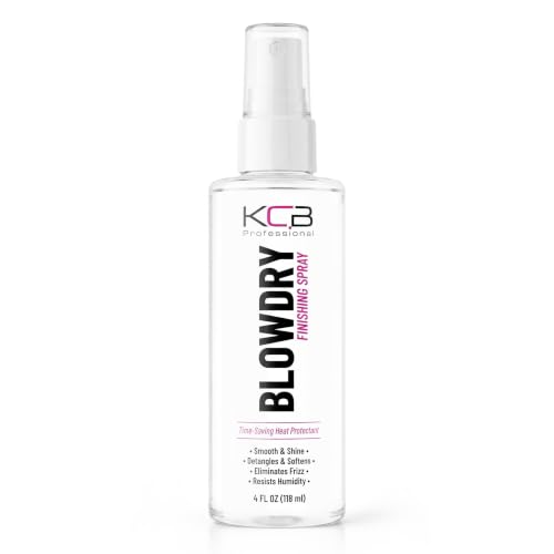 KCB PROFESSIONAL Blowdry Leave-in Conditioner Finishing Spray, Heat Protectant that Smooths, Resists Humidity, Detangles, Moisturizes, Adds Shine, and Reduces Frizz, All Hair Types, 4 Fl Oz