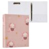 Kcldeci 3 Ring Binder Hardcover,Axolotl Reading Book 1.5 Inch Round Rings with Interior Pockets School Office Recipe Cards Binder Organizer 1Pack
