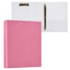 Kcldeci 3 Ring Binder Hardcover,Peach-Colored 1.5 Inch Round Rings with Interior Pockets School Office Recipe Cards Binder Organizer 1Pack