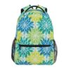 Kcldeci Kids Backpack for Boys Girls Elementary School Backpacks Blue and Yellow Flowers Boys Children Bookbags Primary Kindergarten Backpack S