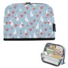 Kcldeci Standing Pencil Case Large Capacity Zippered Pen Pouch,Bunny Strawberry Pencil Bag for Girls Boys Office School