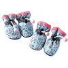 Keatsy Reflective Water-Resistant Dog Boots, Set of 4 Soft Sole Anti-Slip Paw Protectors with Adjustable Drawstring, All-Season Shoes for Small Dogs and Cats