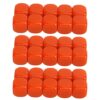 Keenso 30 PCS 16 mm Dice Set, Plastic Round Corner Cubes for Board Games, Math Teaching, DIY Craft, Personalized Sticker (Orange)