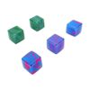 Keenso Squeeze Toy Set of 5 TPR Cube Stress Balls Soft Sensory Fidget Toys 3.5cm for Kids and Adults, Easy Grip, Washable Surface, Office Desk and Party Play