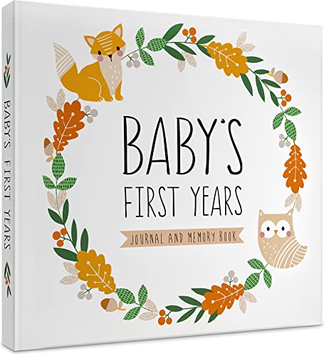 Keepsake Baby Memory Book for Baby Boy or Girl – Timeless Gender Neutral Baby Journal Scrapbook Photo Album for First 5 Years – Milestone Book to Record Every Event from Birth to Age 5