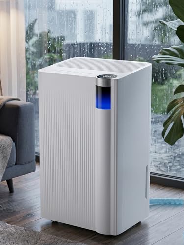 KEGIAN 38 Pints Dehumidifiers for Home, 3000 Sq. ft Dehumidifier for Basement with Drain Hose, Quiet Dehumidifier for Bedroom, Bathroom, Large Room, 3 Modes, Intelligent Humidistat, Auto Defrost