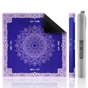 KEILOKLOK 32.4x32.4 Inch Mandala Mahjong Mat with 3MM Noise Reduction