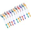 Kelvix 12Pcs Soccer Themed Pen Writing Retractable Ballpoint Pen 1.0MM Refillable Ballpoint Signing for School Pens