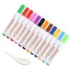 Kelvix 12Pieces Washable Markers for Large Capacity Erasable Floating Whiteboard Markers Pen for Art Project Floating Whiteboard for