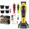 KEMEI KM-1921 Professional Hair Clipper for Men, 9000RPM Magnetic Levitation Motor, Cordless Electric Hair Trimmer with DLC Ceramic Blade & Charging Stand, Grooming Kit with 2 Modular Covers, Gift