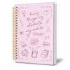 KERNDBSDF Teacher Spiral Notebooks, Cute Pink Teacher Gift 5.5x8.3