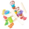 KESYOO Wooden Dinosaur Balance Blocks, Cartoon Plaything that Improves Balance and Perseverance, for Playing with Parents or Classmates, Orange Dinosaur-Themed Cognition Playthings