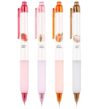 KetA Scented Colored Gel Pens, 4-Pack, 0.5mm Fine Point Gel Ink Pens, 4 Fruity Scents with Matching Ink Colors, Smooth Writing for Journaling, Planner, Note Taking, School & Office Supplies, Pink