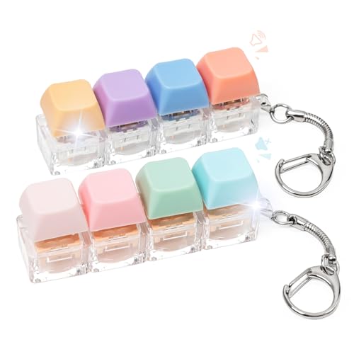 Keyboard Clicker Fidget, Keyboard Fidget Toy 2PCS Clicker Fidget Keychain Clicky Keyboard Fidget for Adults Stress Relief Anxiety Sensory