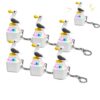 Keyboard Clicker Fidget , Rechargeable Fidget Clicker with Real Sound and LED Light, Light Up Keyboard Fidget , for Fun and Stress Relief,white-6pcs