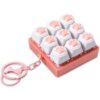 Keyboard Fidget Toy Fidget Clicker 9-in-1 Decompression Keychain Toys Anxiety Keyboard Keychain Gift for Office Travel Adults to Relieve Stress Pass Time