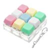 Keyboard Fidget Toy, Keyboard Fidget Keychain 9-in-1 Keyboard Decompression Button Finger Clicker Toys Stress Relief Fidget Gifts (5 Colors- Green Yellow Pink White Blue)
