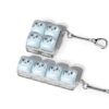 Keyboard Fidget Toys 2 Pack for Adults Keyboard Clicker with LED Light Keychain Fidget Sensory Fun Toys for Anxiety Decompression (Light Blue)