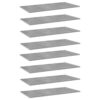 KFGVBNRW 8 pcs Bookshelf Boards 31.5"x11.8"x0.6" Engineered Wood Shelving Panels, Concrete Gray Replacement Shelf Boards for Furniture Storage Organizer