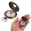 KFHENSOMR Vintage Brass Pocket Compass Waterproof Survival Compass for Kids