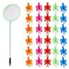 Kfwfuaee 30Pcs Random Color Water Play Marine Figures Includes Fishing Net for Interactive Water Games and Learning Early Learning Dolls