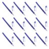 KHBUAB 12pcs 12mm Blue Gel Ink Pens Fine Point with Soft Grip and Smooth Surface, Plastic Ballpoint Writing Pens for Note Taking and Form Filling, Reduces Ink Spread for Continuous
