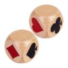 khbyt 2Pcs Double Trumps Marker Dices Euchre Indicators Wooden Cubes Dices Tool Great for Bridge Card Comfortable Grip