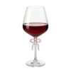Khen Large Clear Wine Glass with Pink Bow on Stem, One Piece, 8.9" 20.3oz Transparent Soda Lime Stemmed Goblet Drinkware, Elegant Barware for Wedding Anniversary Party Celebration Gift