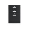 KHUTRW3D Filing Cabinet Office File Data Organizer Cabinet 3 Tier Large Capacity Drawer Balcony Storage with Locks Office