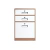 KHUTRW3D Filing Cabinet Office File Data Organizer Cabinet 3 Tier Large Capacity Drawer Balcony Storage with Locks Office