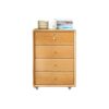 KHUTRW3D Filing Cabinet Wooden File Cabinet Removable Storage Four-Drawer Under Desk with Locking Drawer with Wheels Bedside Office