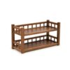 KiBcsLic Desktop Storage Organizer Sturdy Desktop Shelf with Two Tiers Rustic Countertop Organizer for Kitchen Counter