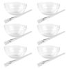 KICHOUSE 12pcs DIY Face Mask Applicator Bowl and Brush Set, Reusable Ps Material Facial Mixing Bowl for Even Mask Application, for Home Spa and Skincare