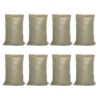 KICHOUSE 8pcs Large Capacity Reusable Plastic Yard Waste Bags Heavy Duty Construction Trash Bags for Garden Waste and Construction Debris Storage and Transport
