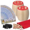 Kichvoe 1 Set Vintage Russian Bingo Board Game Set Wooden Russian Lotto Supplies Funny Lotto Game
