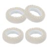 Kichvoe 4 Rolls Decorative Lace Tape Rolls 2 Yards Cotton Fabric Adhesive Trim for Scrapbooking and Journaling Supplies, Easy to Cut Firm Material Ribbon for Photo Frames and Crafts