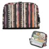 KICPOAY Pencil Case Boho Stripe Standing Pencil Pouch Large Capacity Pen Bag with Zipper for Kids Teens Adult