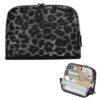KICPOAY Pencil Case Panther Skin Texture Standing Pencil Pouch Large Capacity Pen Bag with Zipper for Kids Teens Adult