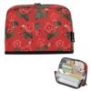 KICPOAY Pencil Case Red Primrose Standing Pencil Pouch Large Capacity Pen Bag with Zipper for Kids Teens Adult